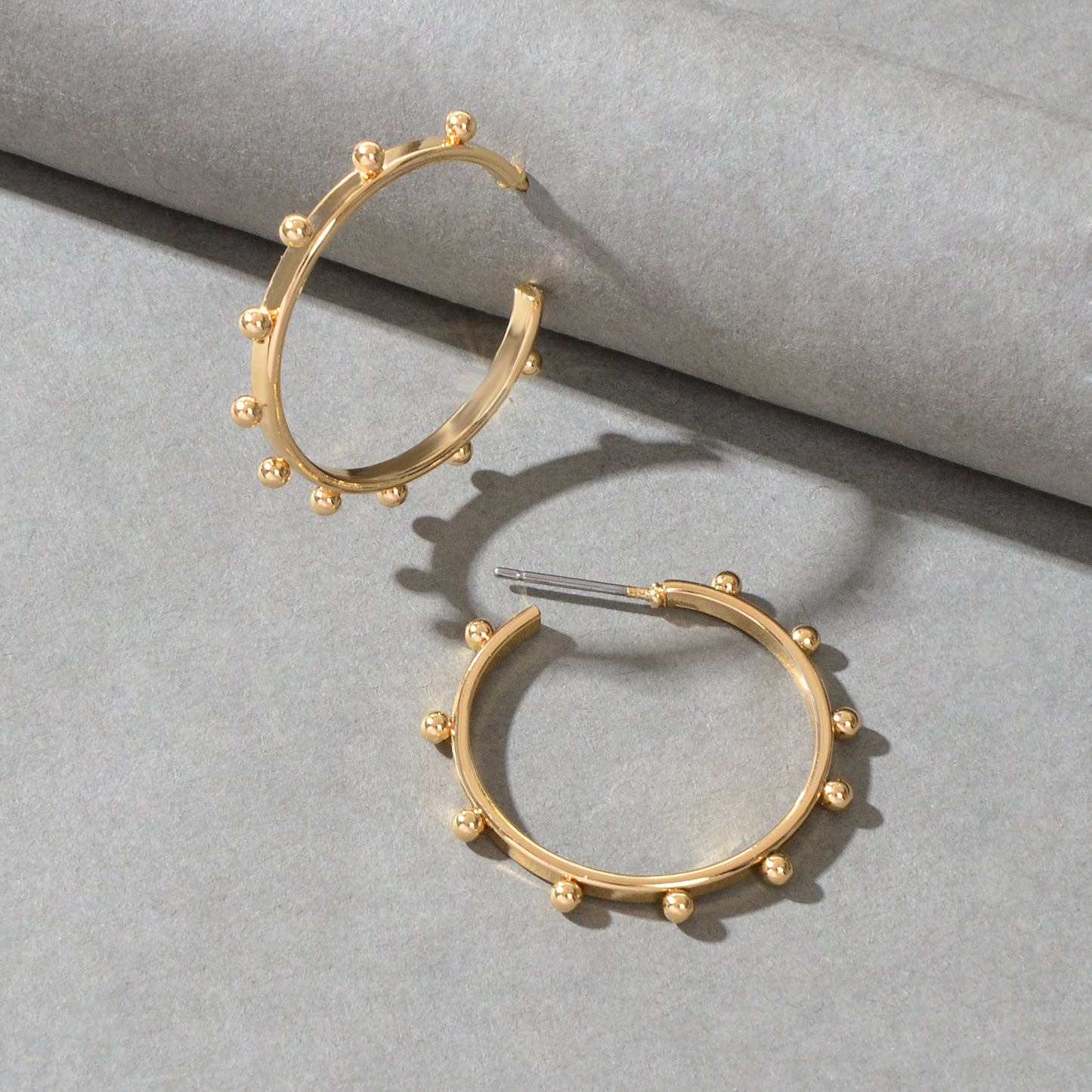 Statement Gold Silver Round Circle Huggie Hoop Earrings Women Party Accessories