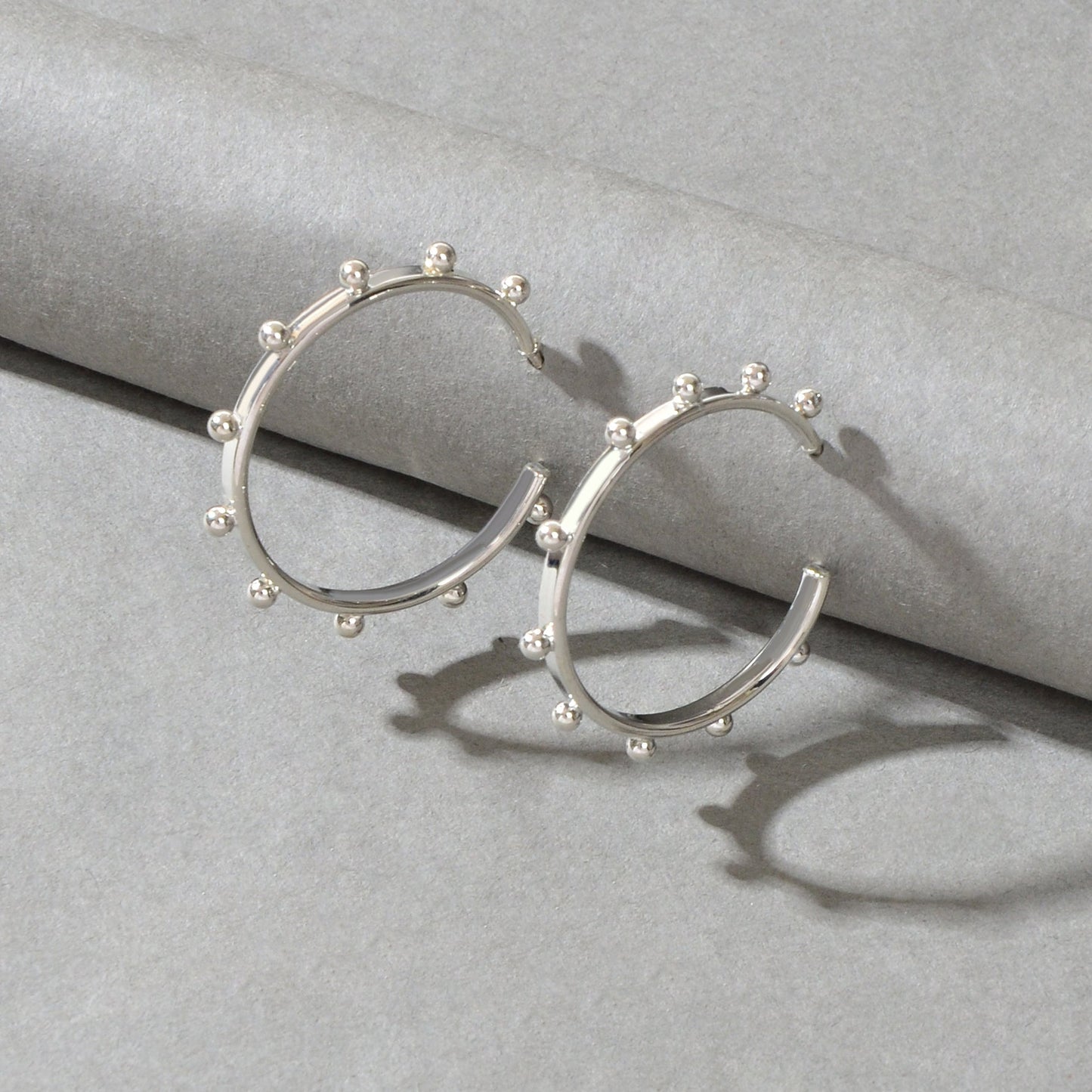 Statement Gold Silver Round Circle Huggie Hoop Earrings Women Party Accessories
